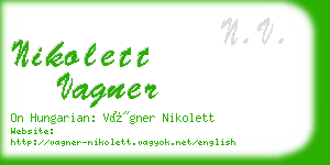 nikolett vagner business card